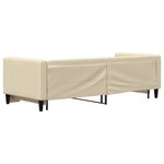 vidaXL Lit de jour avec lit gigogne crème 80x200 cm tissu