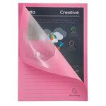 Paquet De 100 Chemises À Fenêtre Super 160g/m2 - 22x31cm - Rose - Exacompta