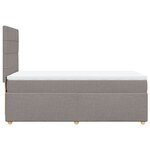 vidaXL Sommier à lattes de lit avec matelas Taupe 80x200 cm Tissu