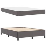 vidaXL Cadre de lit avec matelas Gris 140 x 200 cm tissu