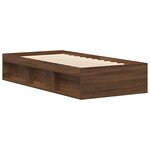 vidaXL Cadre de lit sans matelas chêne marron 75x190 cm