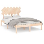 vidaXL Cadre de lit sans matelas 120x190 cm bois massif