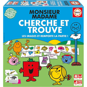 Jeu de société - Cherche et trouve - Monsieur Madame - Memory - Dès 4 ans - Educa