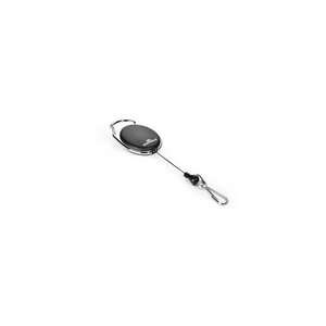 DURABLE Porte-badge avec enrouleur, oval, noir