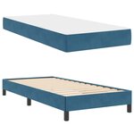 vidaXL Lit à ressorts avec matelas Bleu foncé 80 x 200 cm tissu
