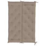 vidaXL Coussin de banc de jardin taupe 150x(50+50)x7 cm tissu oxford