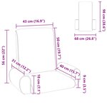 vidaXL Fauteuil de sol ajustable Gris clair Velours grainé