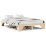 vidaXL Cadre de Lit Naturel Bois de pin massif 140 x 200 cm Durable