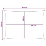vidaXL Voile d'ombre Anthracite et blanc 5 x 6 m HDPE