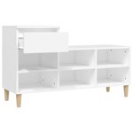 vidaXL Armoire à chaussures Blanc 102x36x60 cm Bois d'ingénierie