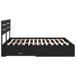 vidaXL Cadre de lit avec tiroir avec tête de lit Bois d'ingénierie