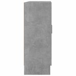 vidaXL Armoire à vitrine Gris béton 82 5x30 5x80 cm Bois d'ingénierie