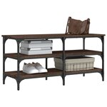 vidaXL Banc à chaussures chêne marron 100x38 5x49 cm bois d'ingénierie