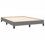 vidaXL Cadre de lit sans matelas gris foncé 140x190 cm tissu