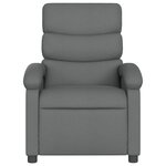 vidaXL Fauteuil inclinable gris foncé tissu