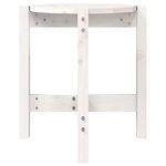 vidaXL Table basse Blanc Ø 42 5x45 cm Bois massif de pin