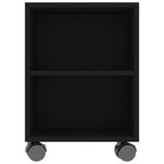 vidaXL Meuble TV Noir 120x35x48 cm Bois d'ingénierie