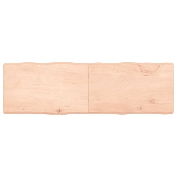 vidaXL Dessus de table bois massif non traité bordure assortie