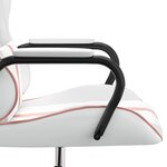 vidaXL Chaise de jeu de massage rose et blanc similicuir