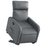 vidaXL Fauteuil inclinable électrique gris similicuir