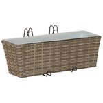 vidaXL Garde-Corps 2 pc Gris 50 x 17 x 17 cm métal