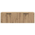 vidaXL Meuble TV mural 98 x 31 x 30 cm Chêne artisanal