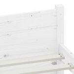 vidaXL Cadre de lit Blanc Bois massif 140x200 cm