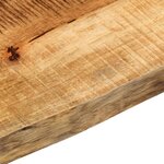 vidaXL Dessus de table 140x40x3 8cm bord vif bois massif manguier brut
