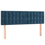vidaXL Sommier à lattes de lit et matelas Bleu foncé 140x190cm Velours