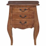 vidaXL Coffre de rangement 48 x 35 x 64 cm Bois de Mahogany Massif