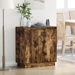 Buffet vidaXL LED Chêne Fumé 71x34 5x75 cm en bois d'ingénierie