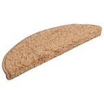 vidaXL Tapis d'escalier 15 Pièces beige 56x17x3 cm