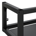 vidaXL Cadre de lavabo de salle de bain mural Noir 40x38x31 cm Fer