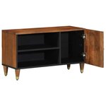 vidaXL Meuble TV Marron 80 x 31.5 x 46 cm Bois de manguier massif
