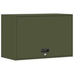 vidaXL Armoire murale pour garage Vert olive 80 x 40 x 53 cm