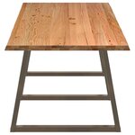 vidaXL Table à manger avec bord naturel 320x100x74cm bois massif chêne