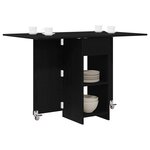 vidaXL Table à dîner 115 x 70 x 75 cm Bois d'ingénierie Chêne noir