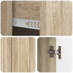 vidaXL Buffet Chêne Sonoma 89 x 34 5 x 62 cm Bois d'ingénierie