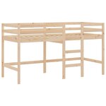 vidaXL Lit mezzanine pour enfants avec rideaux sans matelas 80x200 cm