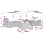 vidaXL Salon de jardin avec coussins 6 Pièces beige résine tressée