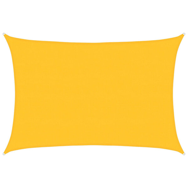 vidaXL Voile d'ombrage 160 g/m² rectangulaire jaune 5x6 m PEHD