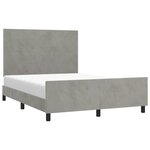 vidaXL Cadre de lit sans matelas gris clair 140x200 cm velours