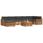 vidaXL Ensemble de canapés d'extérieur 8 Pièces Naturel et Anthracite