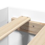 vidaXL Cadre de lit sans matelas blanc 180x200 cm bois d'ingénierie