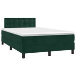 vidaXL Sommier à lattes de lit avec matelas vert foncé 120x190 cm
