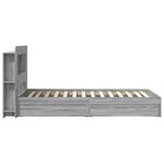 vidaXL Cadre de lit avec rangement avec tiroir Sonoma gris 90 x 200 cm