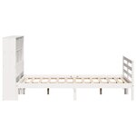vidaXL Lit bibliothèque sans matelas blanc 140x190 cm bois pin massif