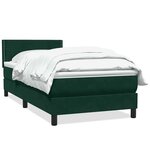 vidaXL Sommier à lattes de lit et matelas vert foncé 90x210 cm velours