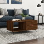 vidaXL Table basse chêne marron 90x50x40 cm bois d'ingénierie