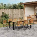 vidaXL Ensemble de salle à manger pour jardin 9 Pièces